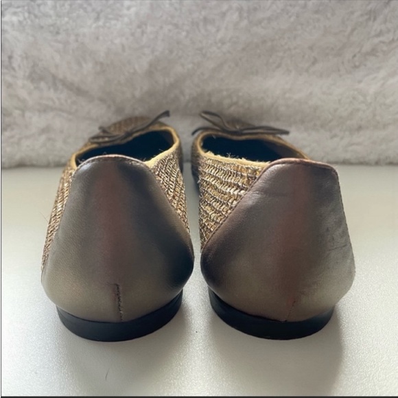 Stuart Weitzman Gabby Gold Sequin Ballet Flat - Picture 5 of 9